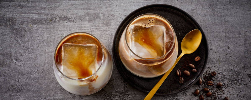 Billede af 2 glas iskaffe. 